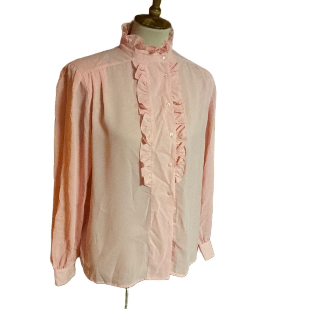 Vtg sherbet orange tuxedo top
